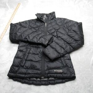Columbia Titanium Down Jacket Womens Small Black 700 Fill‎ Omni-Heat Puffer